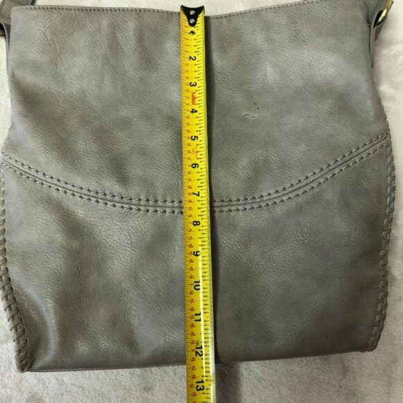 ANTIK Kraft Grey Stitched Hobo Purse - Picture 14 of 16